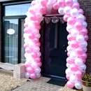 ballonnenboog roze met wit voor geboorte