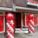 ballon pilaren in de kleuren rood met wit Amsterdam Livera