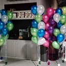 helium ballon trossen diverse kleuren grond decoratie 