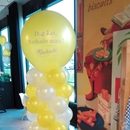 Dag Jan Verkade man logo op topballon pilaar voor afscheid personeel Zaanse schans 