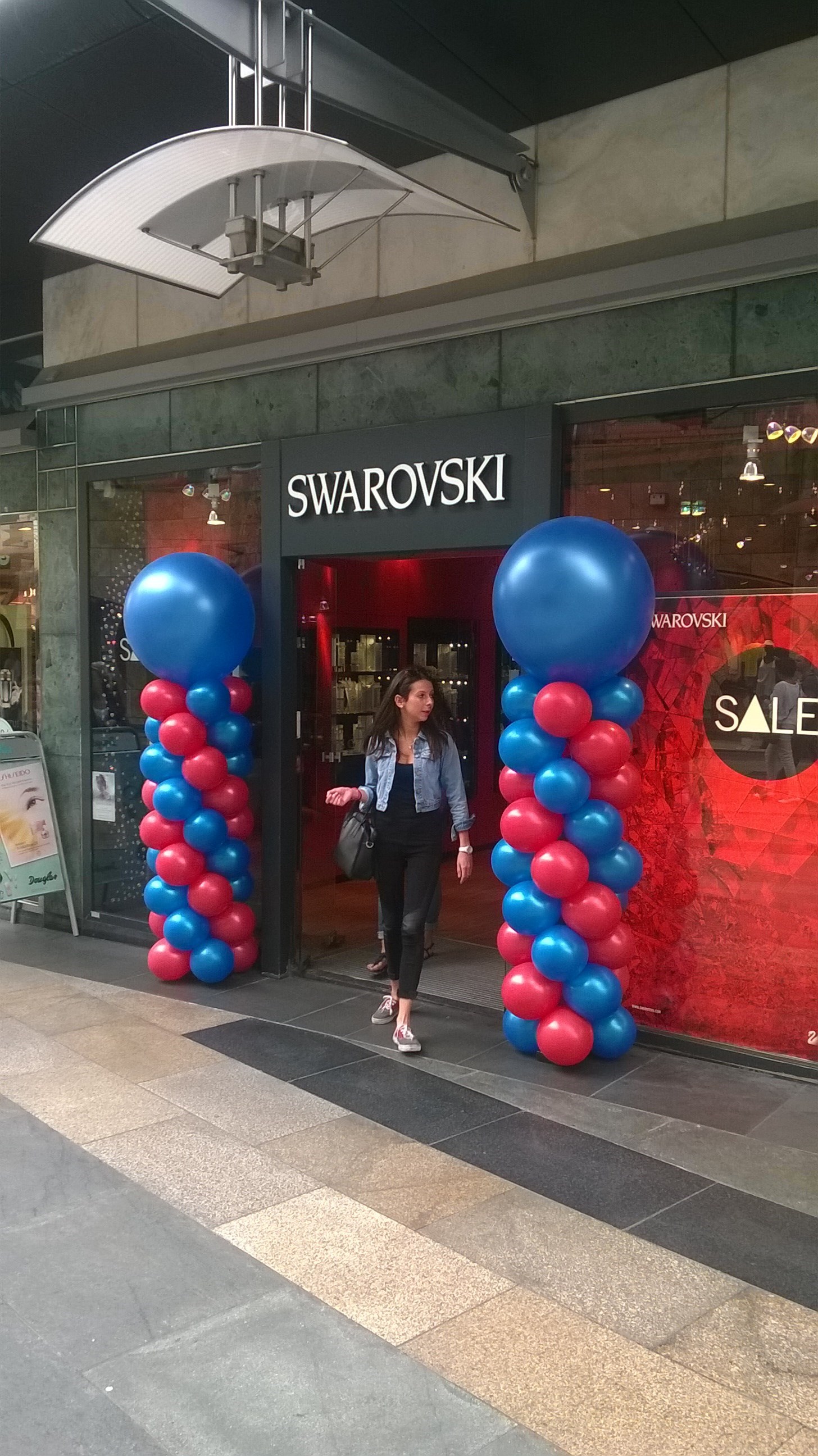 ballon pilaren opening Swarosvki winkel Rotterdam
