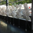 wit met zilver metallic helium  ballon decoratie trossen