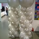 ballonnen staanders zilver met wit gala avond Schoonhoven