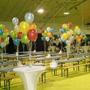sporthal hoorn met ballonnen decoratie helium ballonnnen