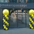 ballonpilaren leveren Scheepsmakerspassage Rotterdam geel-zwart