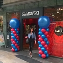 ballon pilaren voor Swarovski winkel Rotterdam