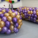 ballonnen netten klaar om opgehangen te worden voor ballonnen dropping 