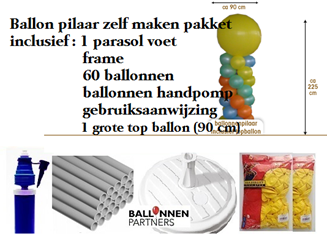 ballon pilaren zelf maken pakket webshop