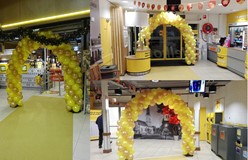 ballonnenboog voor Jumbo supermarkt kleur goud