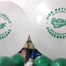 ballonnen pilaren met logo en thema bedrukt beplakt