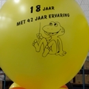 grote ballon bedrukt beplakt verjaardag