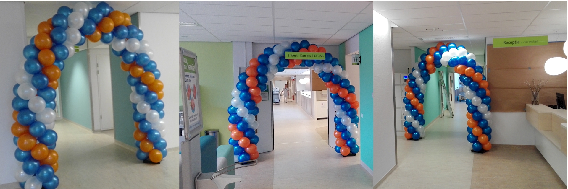 opening nieuwe afdeling BovenIJ zkh in Amsterdam noord met drie ballonnen bogen op de afdeling