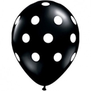 zwarte ballonnen met witte stippen polka dots
