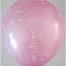 licht roze ballon hoera een meisje