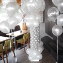 luxe ballon pilaar trouwen huwelijk met kleine ballonnen midden