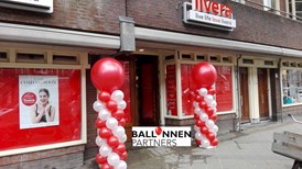 ballon pilaren livera Amsterdam rood wit