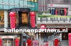 Nieuw schooljaar met feestelijke ballon pilaren Rotterdam