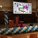 ballon pilaar met opdruk blauw met wit Amsterdam