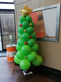 ballon pilaren kerstboom vorm