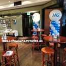 ballonnen pilaar met logo HG boathouse Almere