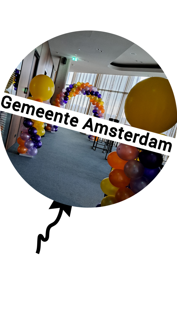 ballonnen voor gemeente Amsterdam