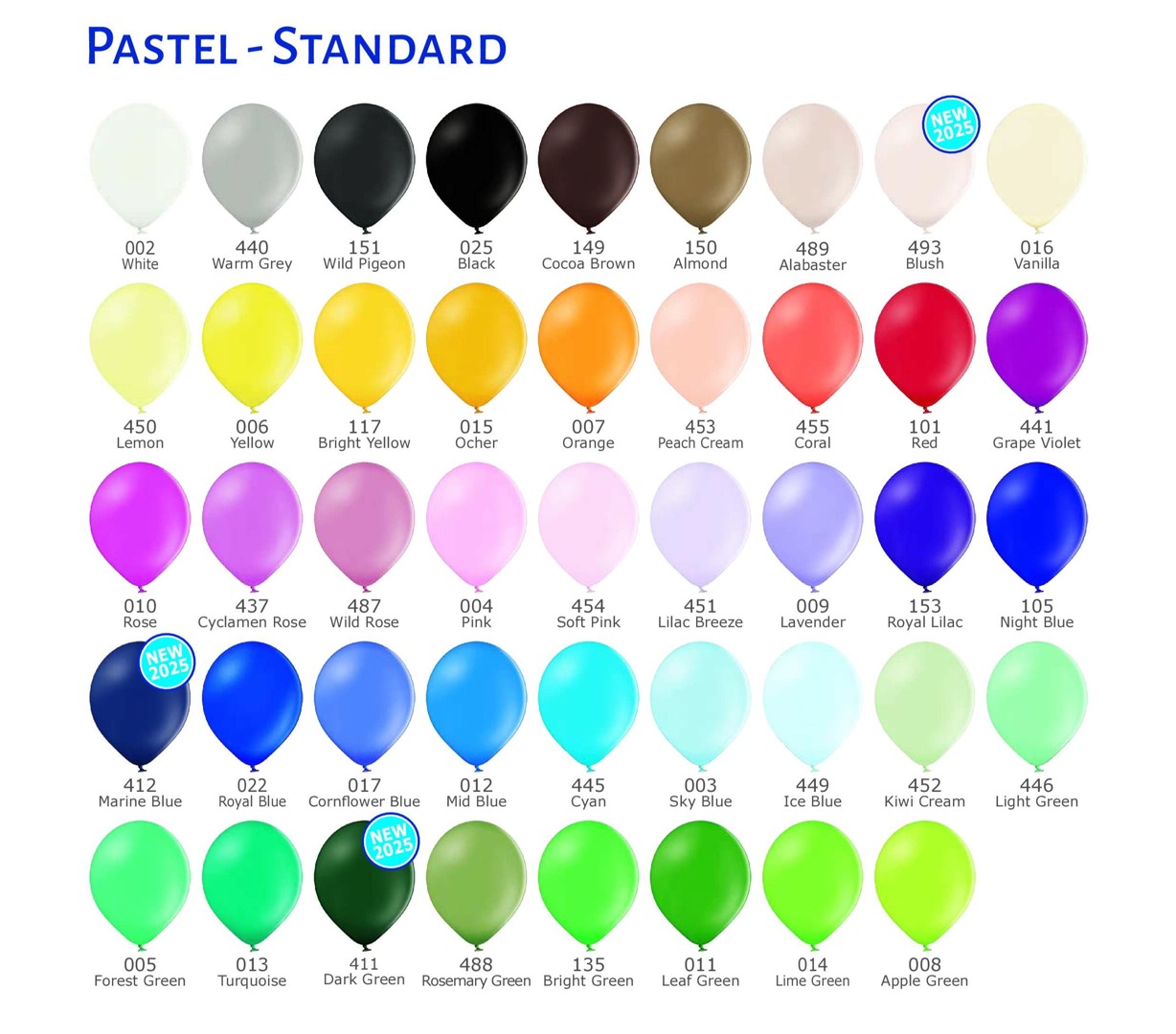 Kleurwaaier pastel ballonnen